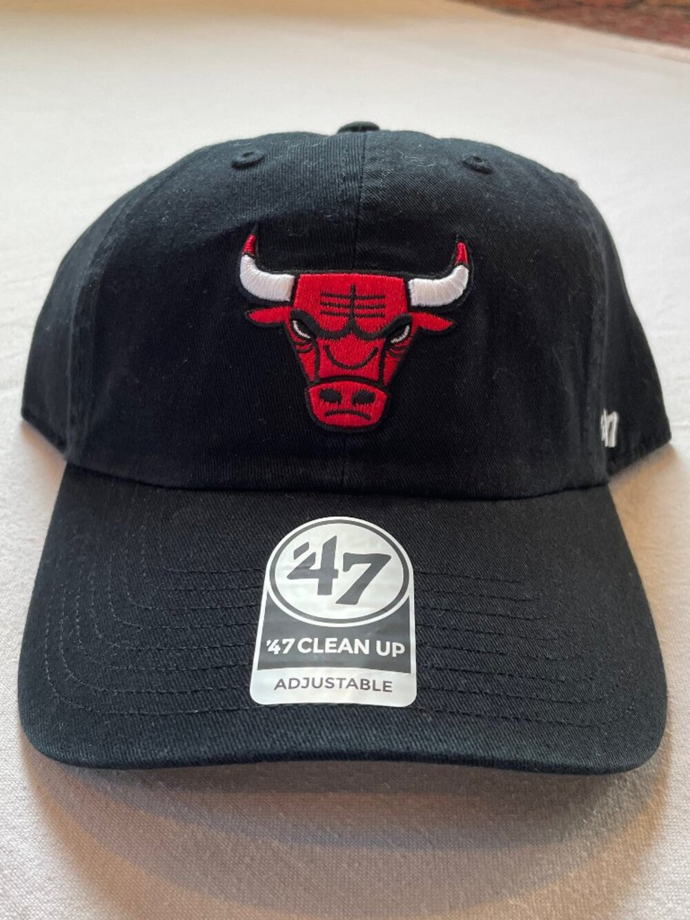 '47 Chicago Bulls Black and Red Adjustable Cap